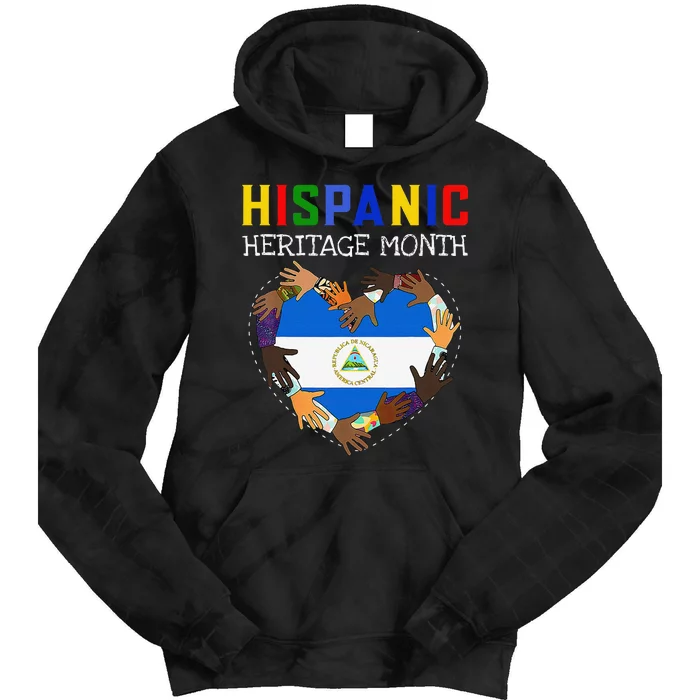 Hispanic Heritage Month Nicaragua Gift Tie Dye Hoodie