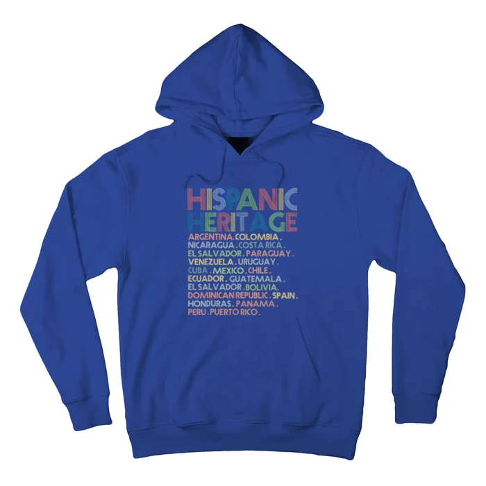 Hispanic Heritage Month 2023 Latino All Countries Names Hoodie