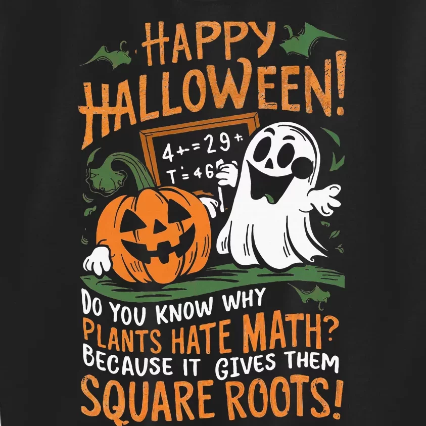 Happy Halloween Math Teacher Scientist Funny Design Kids Sweatshirt