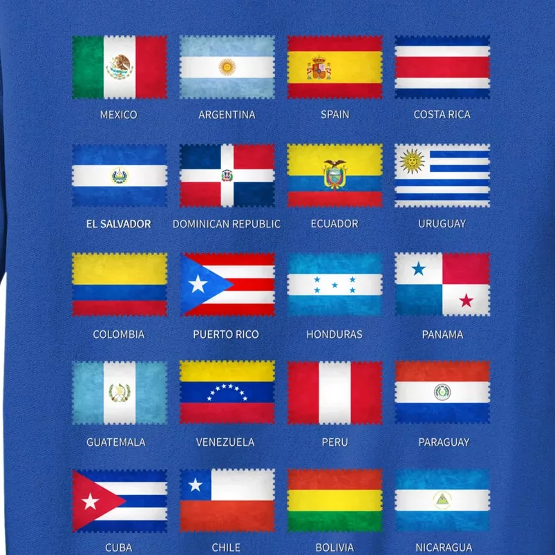 Hispanic Heritage Month Latino All Countries Flags Gift Tall Sweatshirt