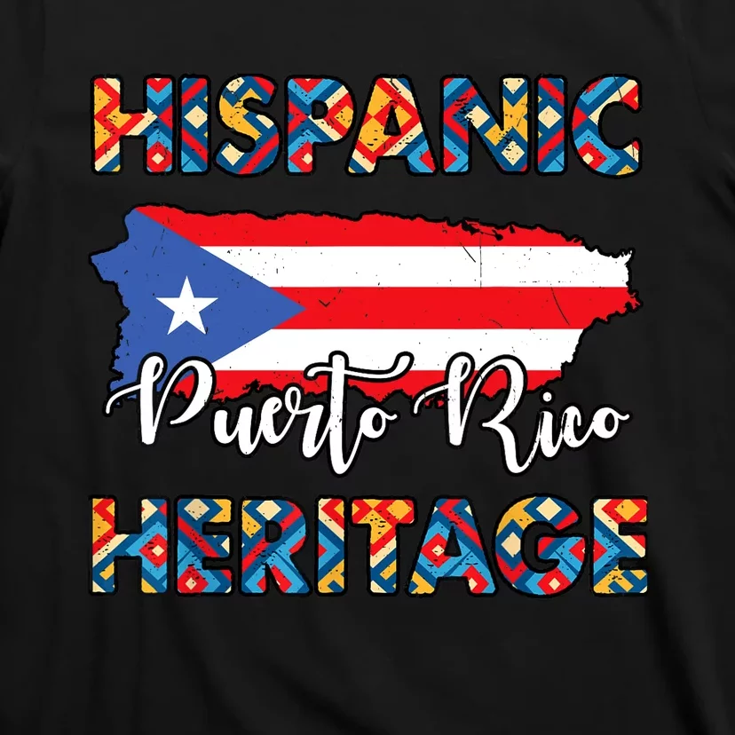 Hispanic Heritage Month Puerto Rico Rican Flag Boricua T-Shirt