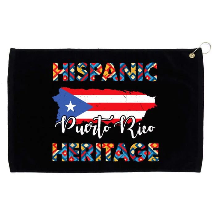 Hispanic Heritage Month Puerto Rico Rican Flag Boricua Grommeted Golf Towel