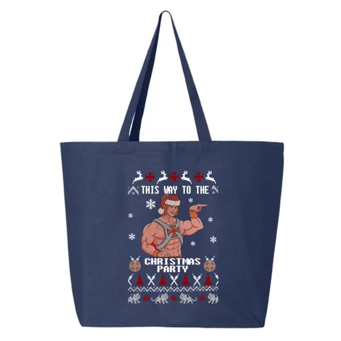 HD He Man This Way To The Christmas Party Ugly 25L Jumbo Tote