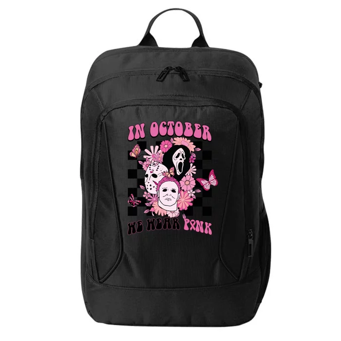 Halloween Horror Movie Characters Breast Cancer City Backpack