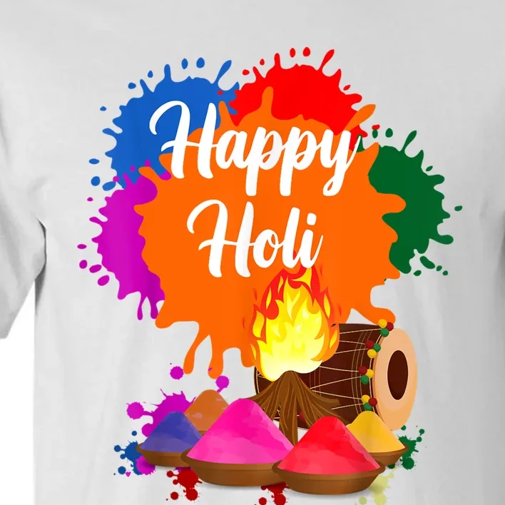 Happy Holi Men Women Family Cool Holi Festival Outfit Tall T-Shirt