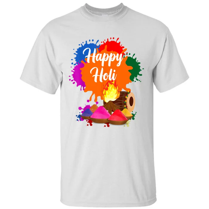 Happy Holi Men Women Family Cool Holi Festival Outfit Tall T-Shirt