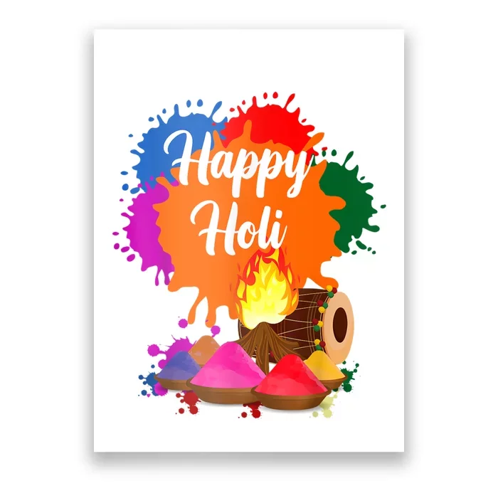 Happy Holi Men Women Family Cool Holi Festival Outfit Poster