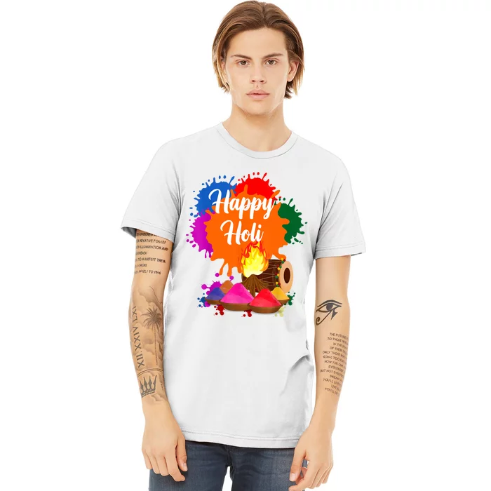 Happy Holi Men Women Family Cool Holi Festival Outfit Premium T-Shirt