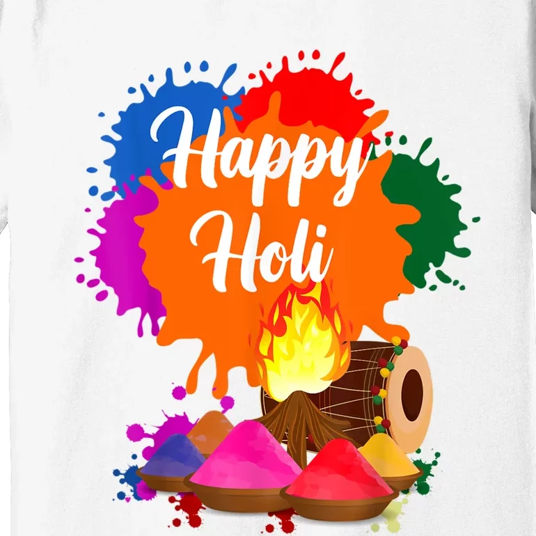 Happy Holi Men Women Family Cool Holi Festival Outfit Premium T-Shirt