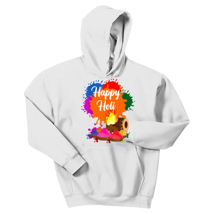 Happy Holi Men Women Family Cool Holi Festival Outfit Kids Hoodie