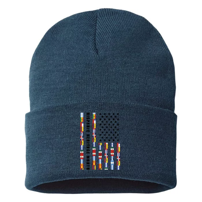 Hispanic Heritage Month Mes De La Herencia Hispana Sustainable Knit Beanie