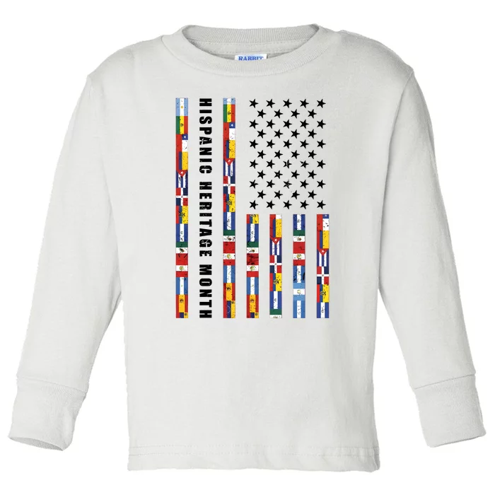 Hispanic Heritage Month Mes De La Herencia Hispana Toddler Long Sleeve Shirt