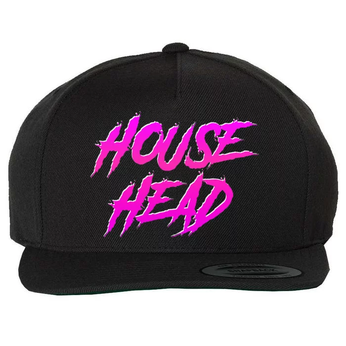 Househead House Music Edm House Head Dj Wool Snapback Cap