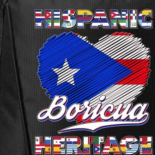 Hispanic Heritage Month Boricua Puerto Rico Flag City Backpack