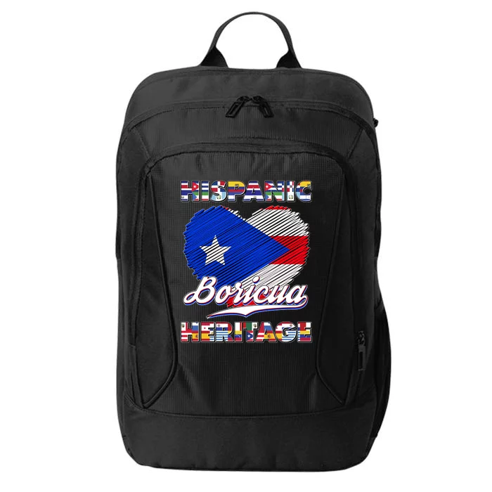 Hispanic Heritage Month Boricua Puerto Rico Flag City Backpack