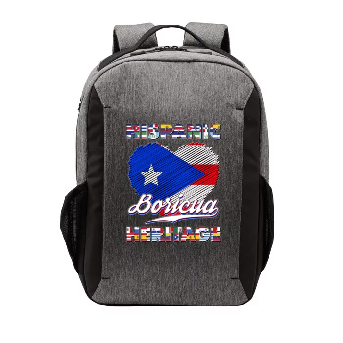 Hispanic Heritage Month Boricua Puerto Rico Flag Vector Backpack