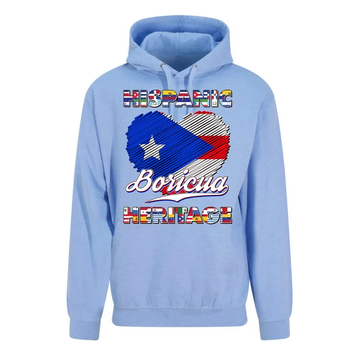 Hispanic Heritage Month Boricua Puerto Rico Flag Unisex Surf Hoodie