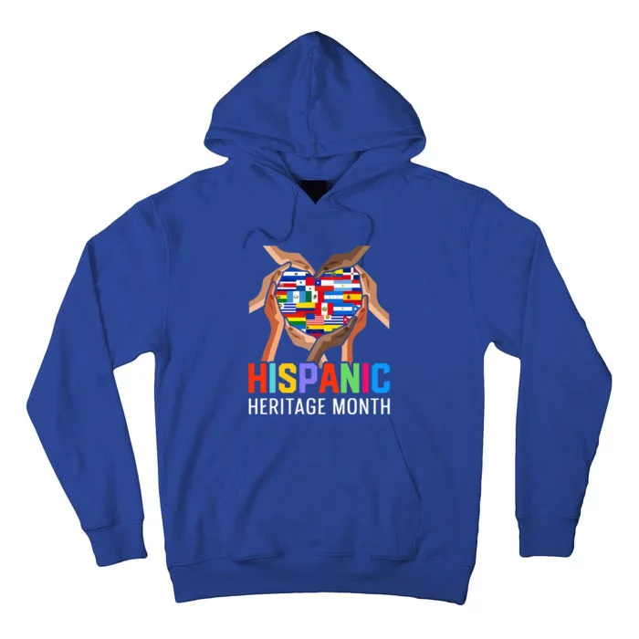 Hispanic Heritage Month All Countries Heart Hands Tall Hoodie