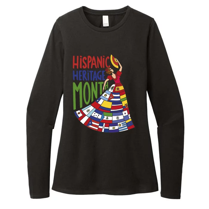 Hispanic Heritage Month Lady Flag Womens CVC Long Sleeve Shirt