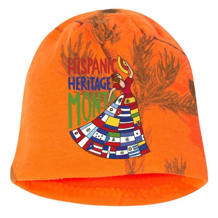 Hispanic Heritage Month Lady Flag Kati - Camo Knit Beanie