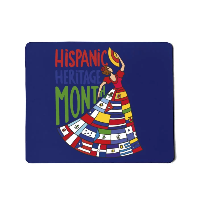 Hispanic Heritage Month Lady Flag Mousepad