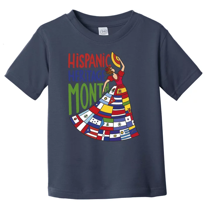 Hispanic Heritage Month Lady Flag Toddler T-Shirt