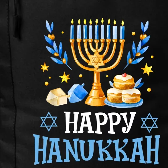 Happy Hanukkah Menorah Chanukah Jewish Daily Commute Backpack