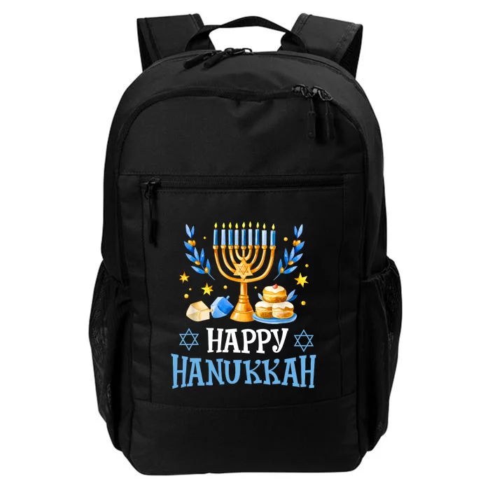 Happy Hanukkah Menorah Chanukah Jewish Daily Commute Backpack