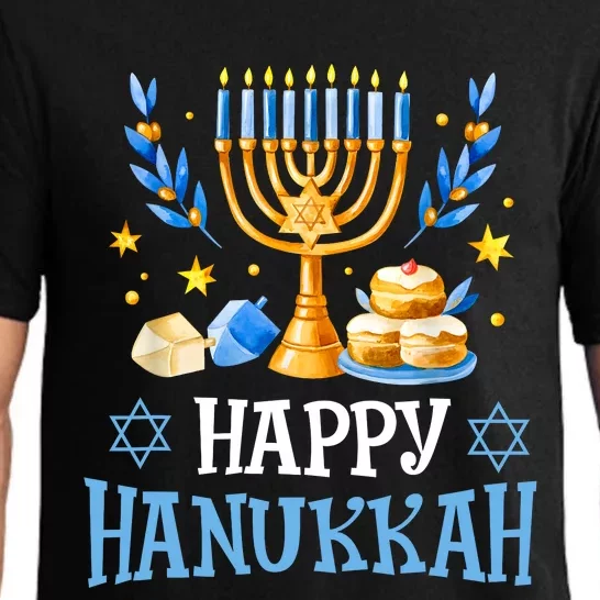 Happy Hanukkah Menorah Chanukah Jewish Pajama Set