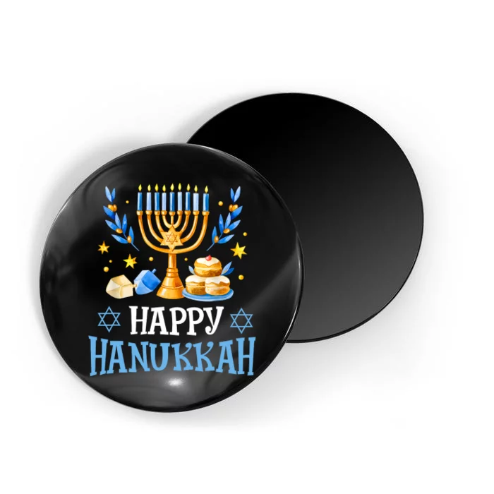 Happy Hanukkah Menorah Chanukah Jewish Magnet