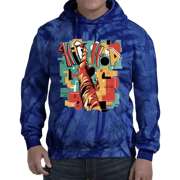 Hip Hop Music Retro Logo Tie Dye Hoodie