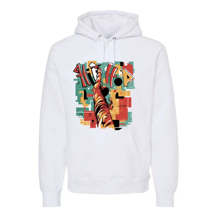 Hip Hop Music Retro Logo Premium Hoodie