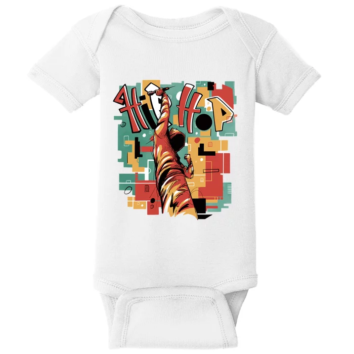 Hip Hop Music Retro Logo Baby Bodysuit