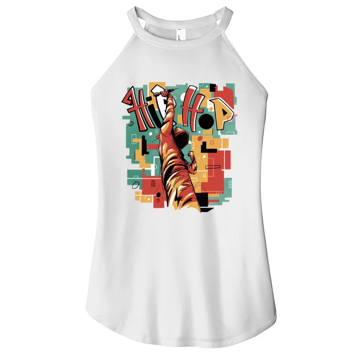 Hip Hop Music Retro Logo Women’s Perfect Tri Rocker Tank