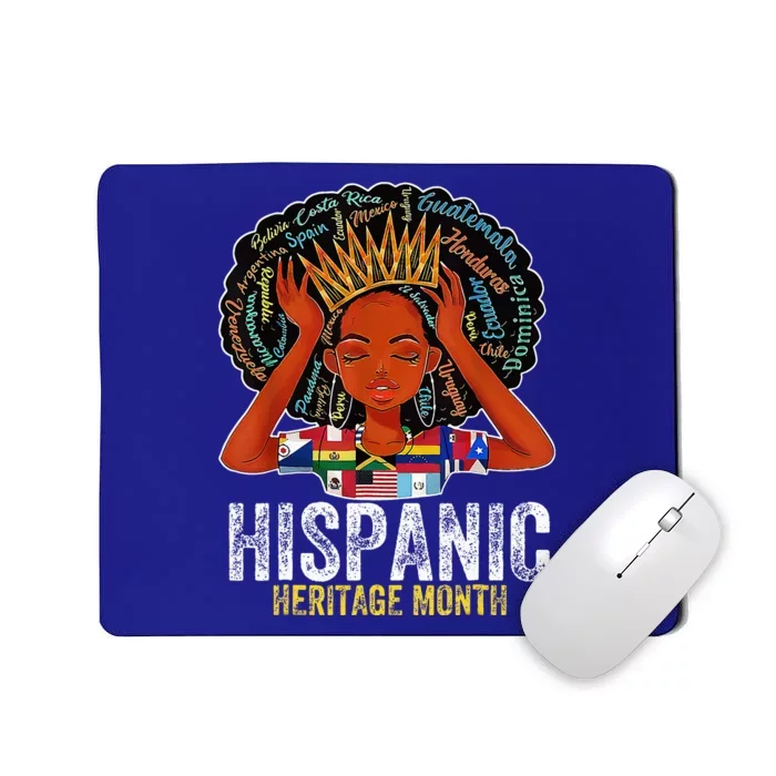 Hispanic Heritage Month Latina Girls Latino Countries Flags Mousepad