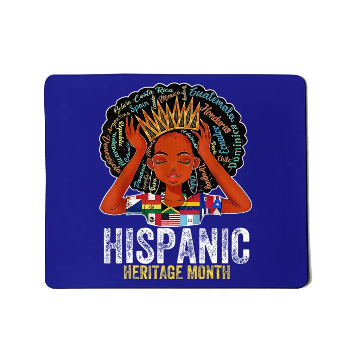 Hispanic Heritage Month Latina Girls Latino Countries Flags Mousepad