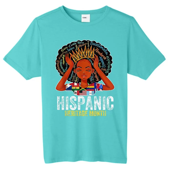 Hispanic Heritage Month Latina Girls Latino Countries Flags ChromaSoft Performance T-Shirt