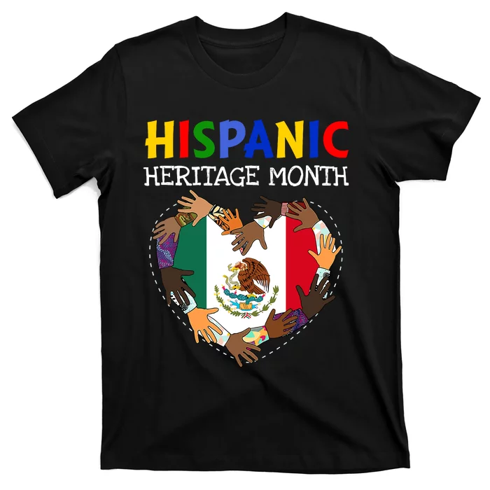 Hispanic Heritage Month Mexico Heart Boy Girl T-Shirt