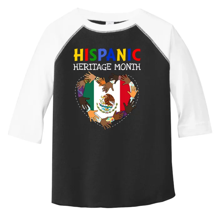 Hispanic Heritage Month Mexico Heart Boy Girl Toddler Fine Jersey T-Shirt