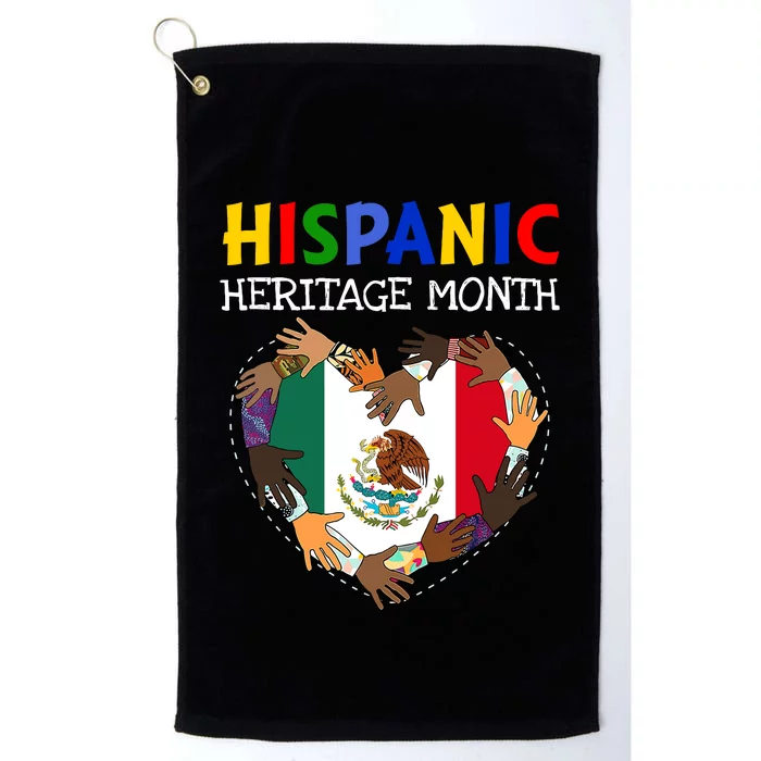 Hispanic Heritage Month Mexico Heart Boy Girl Platinum Collection Golf Towel