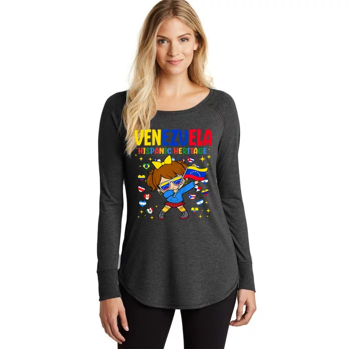 Hispanic Heritage Month Venezuela Flag Venezuelan Women's Perfect Tri Tunic Long Sleeve Shirt