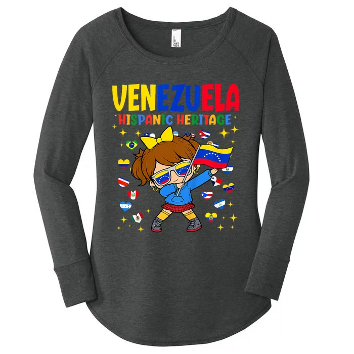 Hispanic Heritage Month Venezuela Flag Venezuelan Women's Perfect Tri Tunic Long Sleeve Shirt