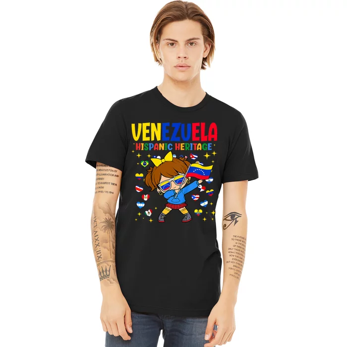 Hispanic Heritage Month Venezuela Flag Venezuelan Premium T-Shirt