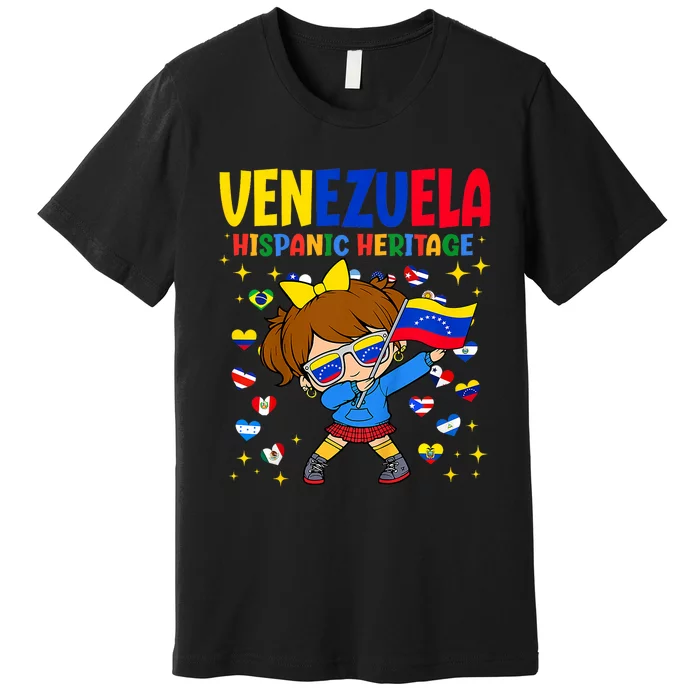 Hispanic Heritage Month Venezuela Flag Venezuelan Premium T-Shirt