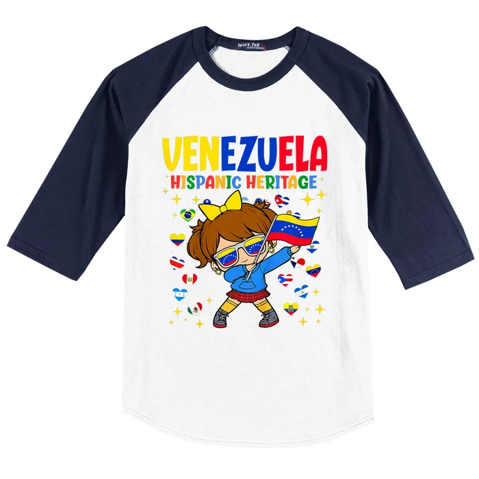 Hispanic Heritage Month Venezuela Flag Venezuelan Baseball Sleeve Shirt