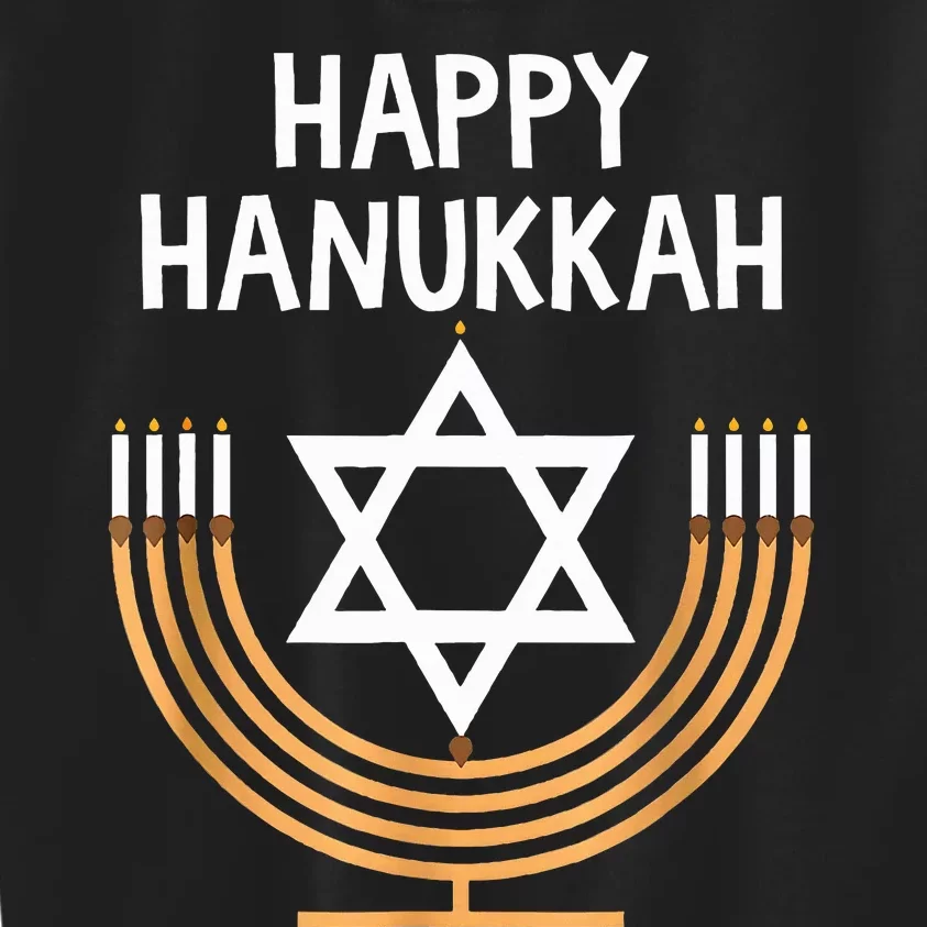 Happy Hanukkah Menorah Chanukah Jewish Kids Sweatshirt