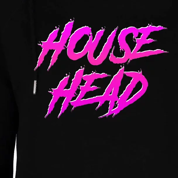 Househead House Music Edm House Head Dj Womens Funnel Neck Pullover Hood