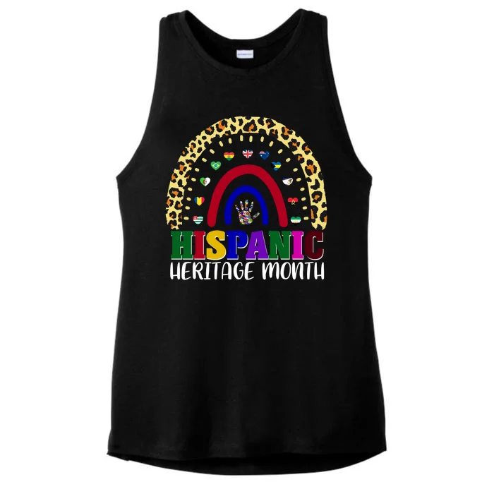 Hispanic Heritage Month Leopard Reendow Ladies Tri-Blend Wicking Tank