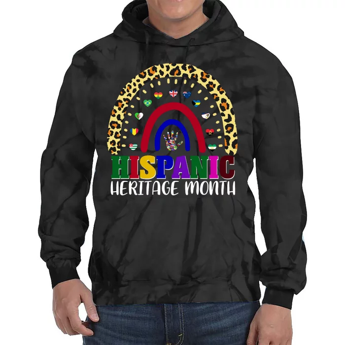 Hispanic Heritage Month Leopard Reendow Tie Dye Hoodie