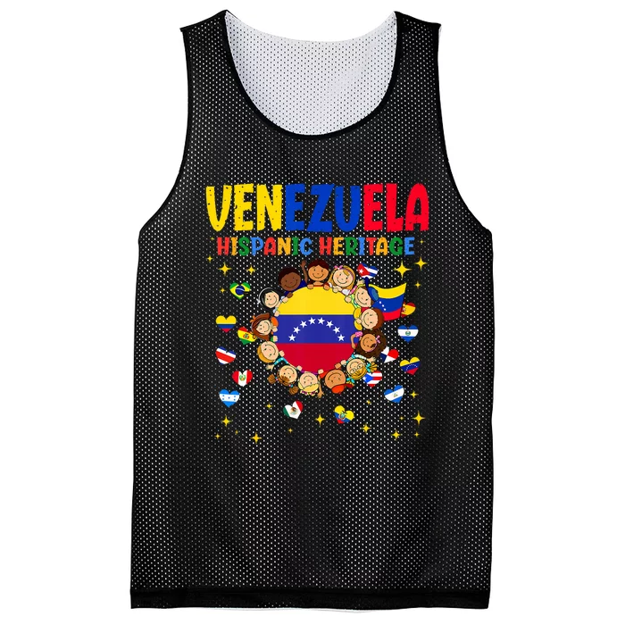 Hispanic Heritage Month Venezuela Flag Venezuelan Mesh Reversible Basketball Jersey Tank